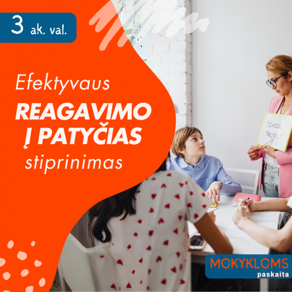 MOKYMAI MOKYTOJAMS: Efektyvaus reagavimo į patyčias stiprinimas (nuotoliniai)